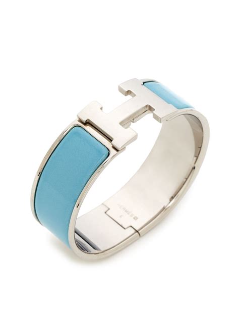 light blue and silver hermes bracelet|hermes clic h price.